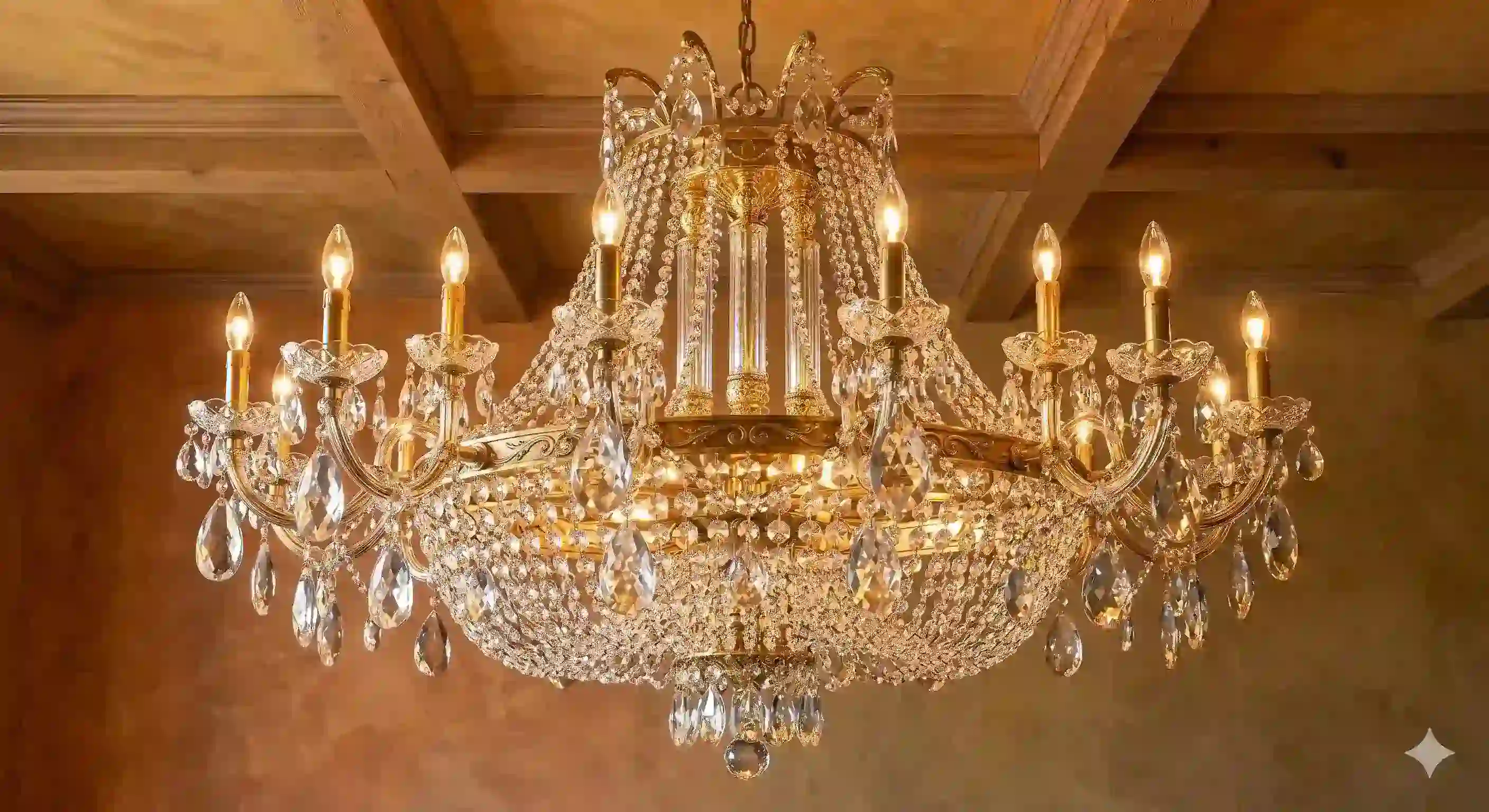 Lampadario di cristallo da palazzo